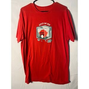 Pink Dolphin Iruka Cold As Ice Graphic Print Red T-Shirt Men's Size Large
